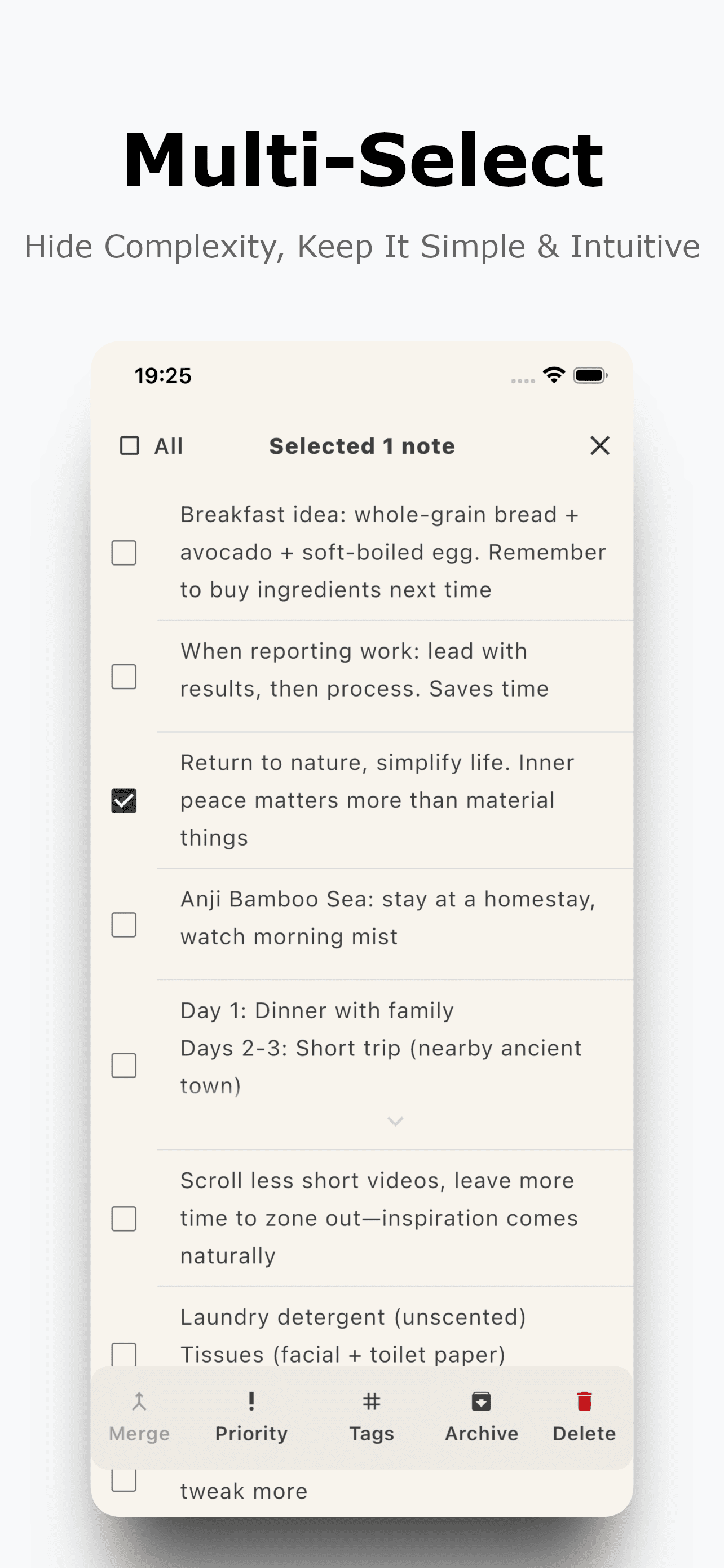 Offnote gesture controls example interface